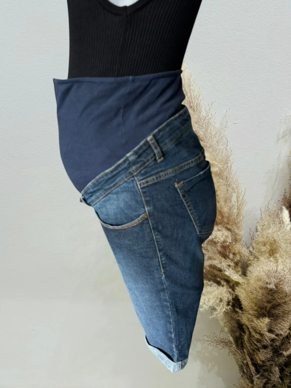 Zwangerschapsshorts Kiabi jeans blauw grof Kiabi slim T38/M – photo 2